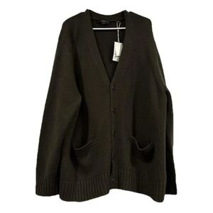VINCE forest green cardigan sweater